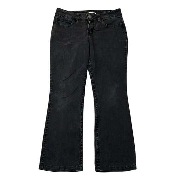 Lee Riders Women's Jeans Size 8 Petite Black Denim Mid Rise Bootcut Casual - Picture 1 of 10